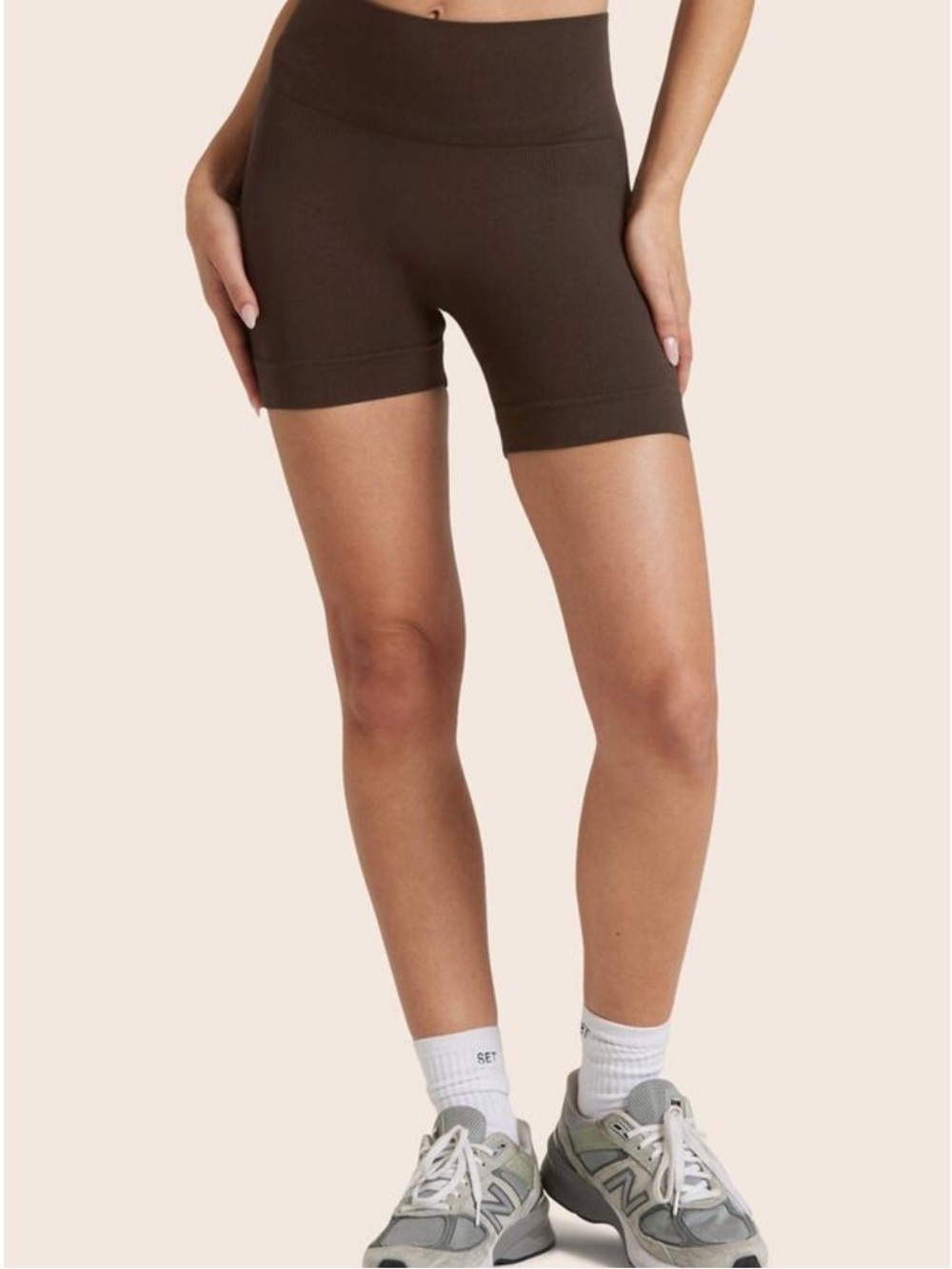 SET Active Sculptflex Bike Shorts — Chocolate Brown